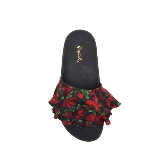 Floral Print Slides - Picture 4 of 4